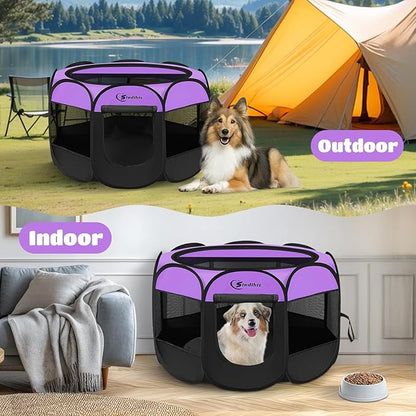 Siedihit Large Dog Playpen, Puppy Pet Playpen Indoor, Dogs Tent Crates Cage - Image 4