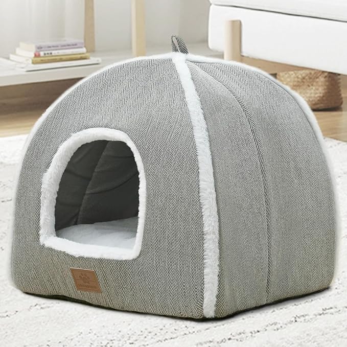 Cat Beds for Indoor Cats-Cat Bed Cave House Tent for Kittens and Small Pets - Image 7
