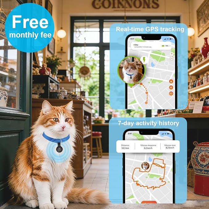Pet GPS Tracker for Dogs, Smart Mini Location Collar Trackers for Cats - Image 6