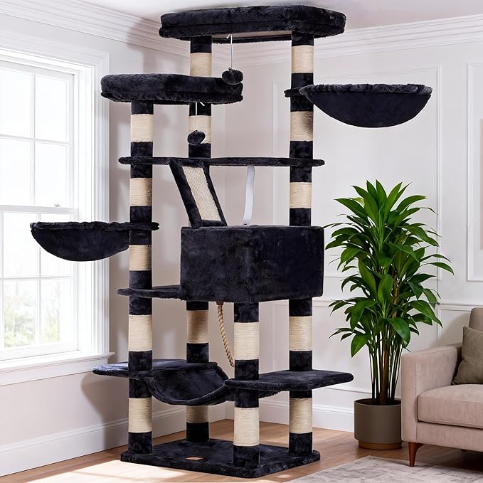 Heybly Cat Tree, 68 inch Multi-Level Cat Tower by HEYBLY