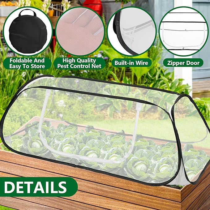 45" x 22" x 16" Pop Up Garden Rows Plants Cover, Raised Garden Beds Vegetable - Image 3