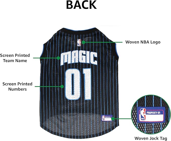 Pets First NBA ORLANDO MAGIC DOG Jersey, Large - Image 6