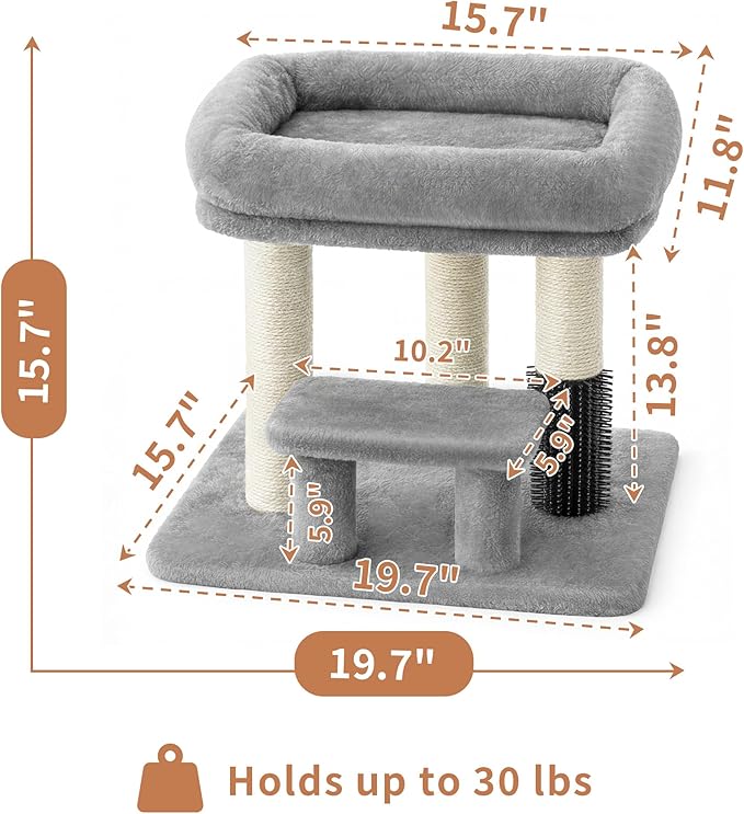 Heybly Cat Scratching Post, Small Cat Tree Tower - Image 7