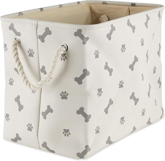 Bone Dry Pet Storage Collection Paw and Bone Print, Small Rectangle by BoneDry