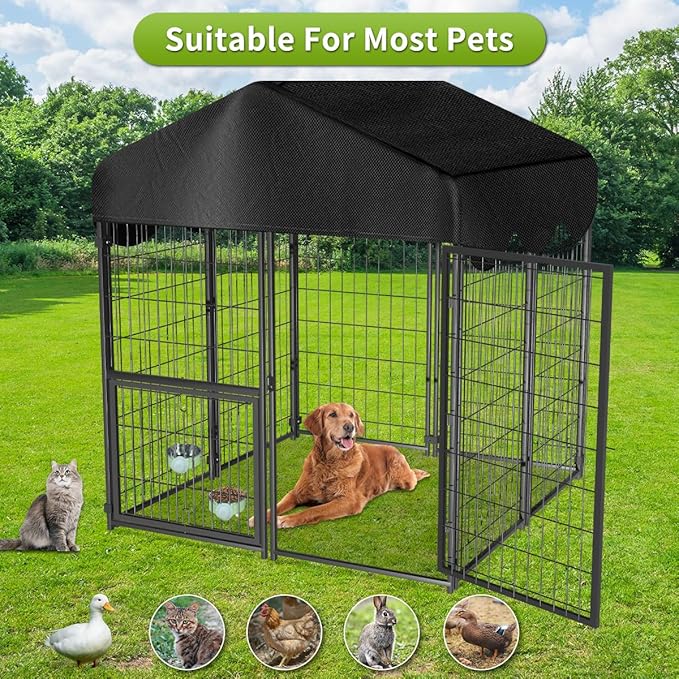 Heavy Duty Dog Kennel Outdoor, Covered Dog Kennels Outside - Image 6