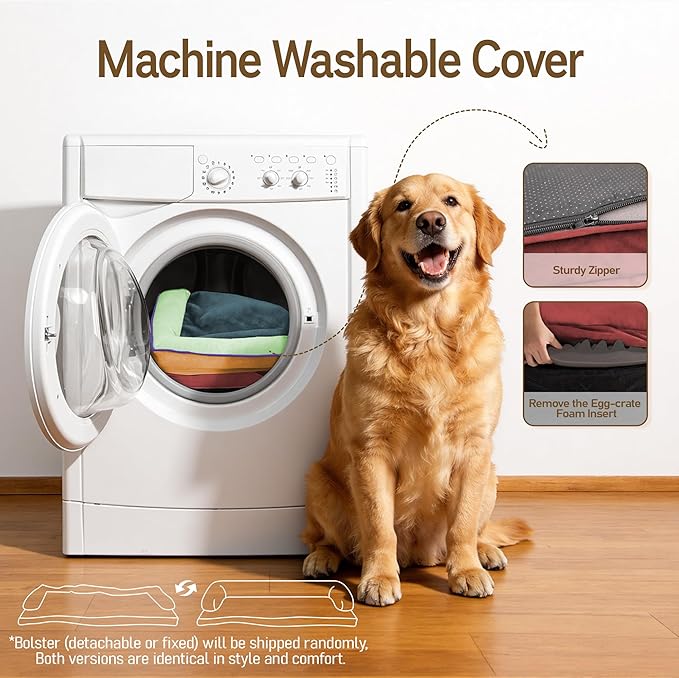 Comfort Expression Large Dog Bed Orthopedic -Washable XL Dog Beds Waterproof - Image 5