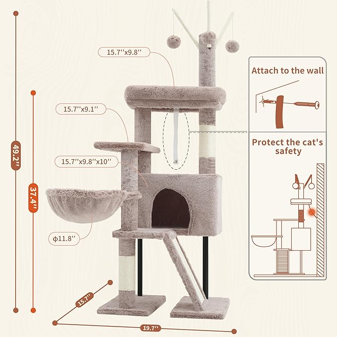 Gitelsnour Cat Tree for Indoor Cats, Cat Tower - Image 7