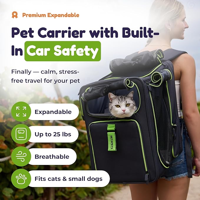 Premium Expandable Cat Carrier Backpack - Image 2