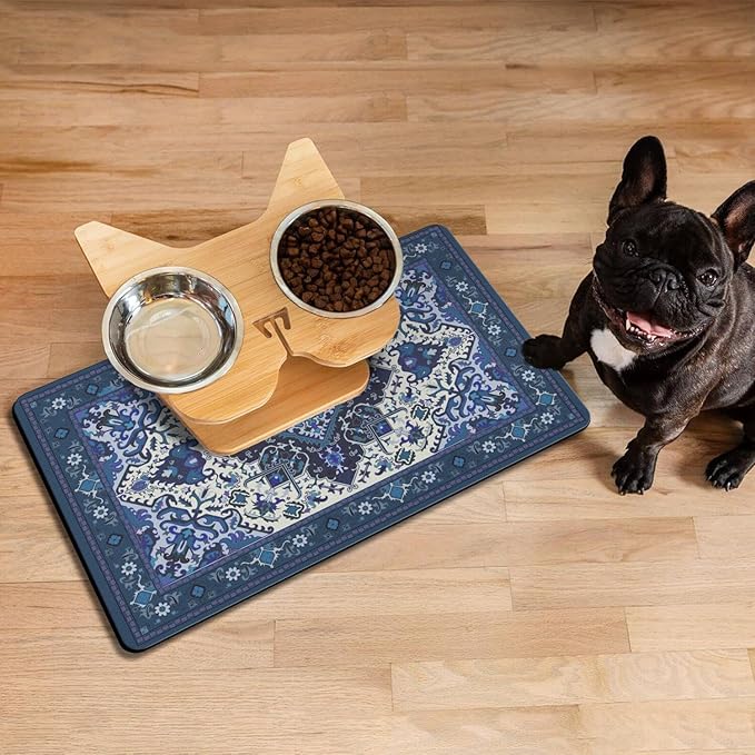 Pet Feeding Mat for Floors Waterproof Dog Mat for Food and Water Absorbent - Image 7