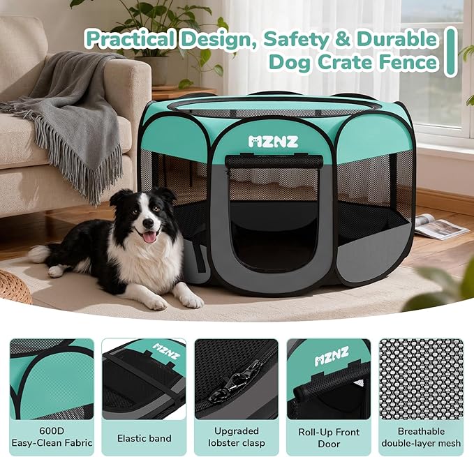 Dog Playpen, Portable Puppy Pet Crate Indoors - Image 7