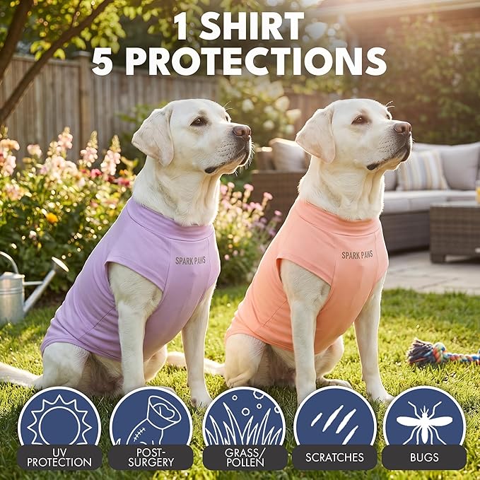 Spark Paws Sunblock Dog T-Shirt, SPF30 Protection, Lightweight Breathable Quick - Image 4