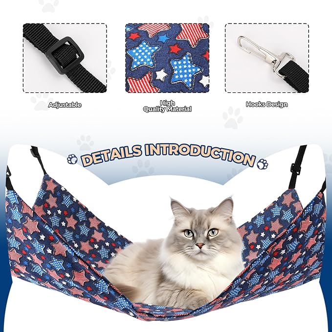 Admaison Cat Hammock for Cage Hanging Reversible 2Pack, Pet Hammock Bed - Image 2