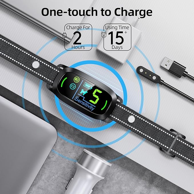 FAFAFROG Dog Bark Collar, Rechargeable Smart Collar, Anti Barking Training - Image 4