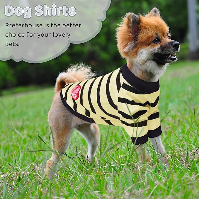Dog Shirts for Medium Dogs Cats, Dog Striped T-Shirts Dog Vest Pet Apparel Tee - Image 6