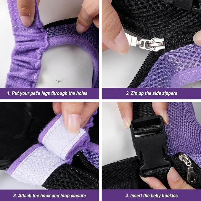 FEimaX Dog Carrier Backpack Pet Legs Out Front Cat Travel Bag, Adjustable Puppy - Image 5