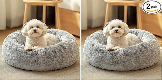 JOLLYVOGUE Dog & Cat Bed, Calming Anti-Anxiety Pet Bed by JOLLYVOGUE