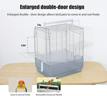 Stainless Steel Travel Bird Cage, 304 Portable Foldable Carrier - Image 8