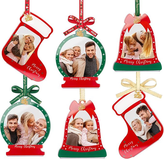 UNIQOOO Jingle Bell Christmas Acrylic Picture Frame Ornaments by UNIQOOO