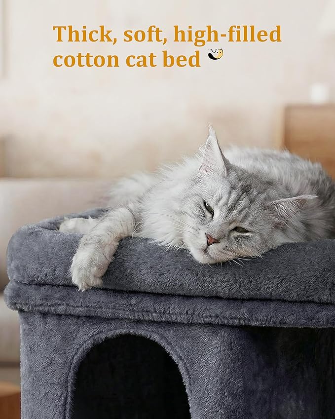 Aechonow Cat Tree for Large Cat, 19x16.5In Large Cat Perch, Adult Cat Tower for - Image 7