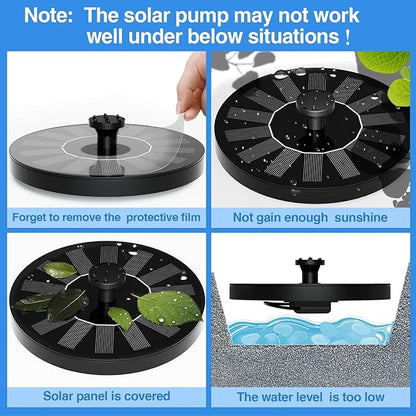 Solar Fountain, Floating Solar Powered Water Fountain Pump - Image 3