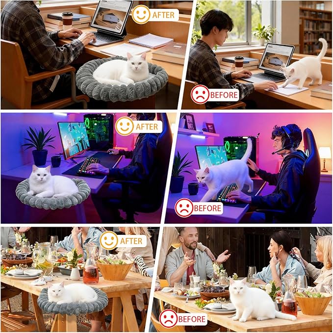 20"x16" Rotatable Foldable Cat Desk Bed - Image 2