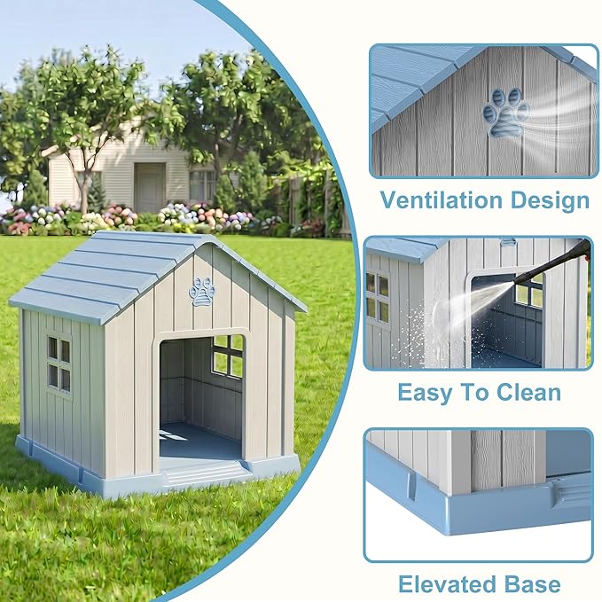 EFU Small Dog House Outdoor Indoor, Waterproof Dog House - Image 3