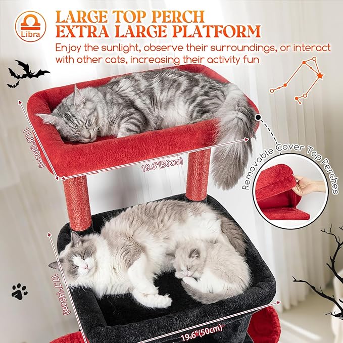 Globlazer Heavy Duty Cat Tree 78 inch Sturdy Gothic Cat Tower - Image 2