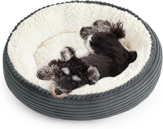 Love's cabin Round Donut Cat and Dog Cushion Bed, 24in Pet Bed by Lovescabin