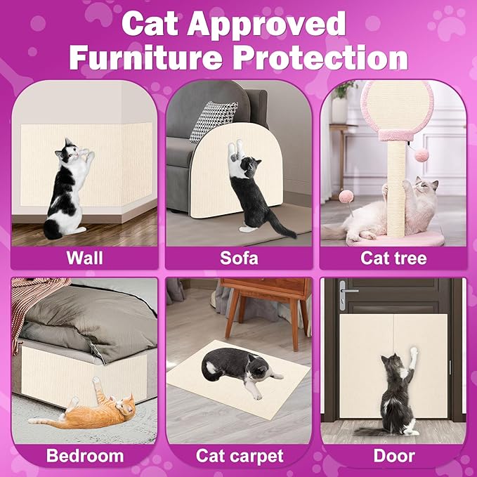 ENONCI 23.6x15.8 Cat Wall Scratcher Mat - Image 4