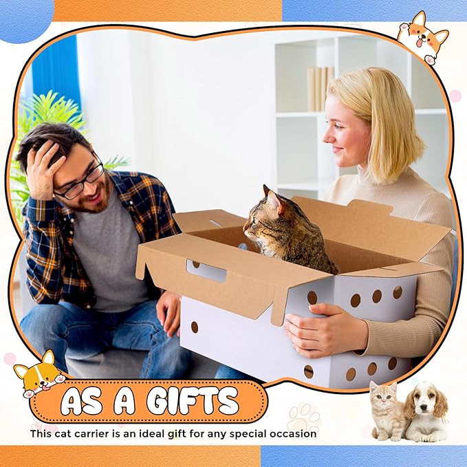 Gilprop 6 Pack Cardboard Pet Carrier 17.5 x 8.66 x 12.2 Inches Small Animal - Image 5