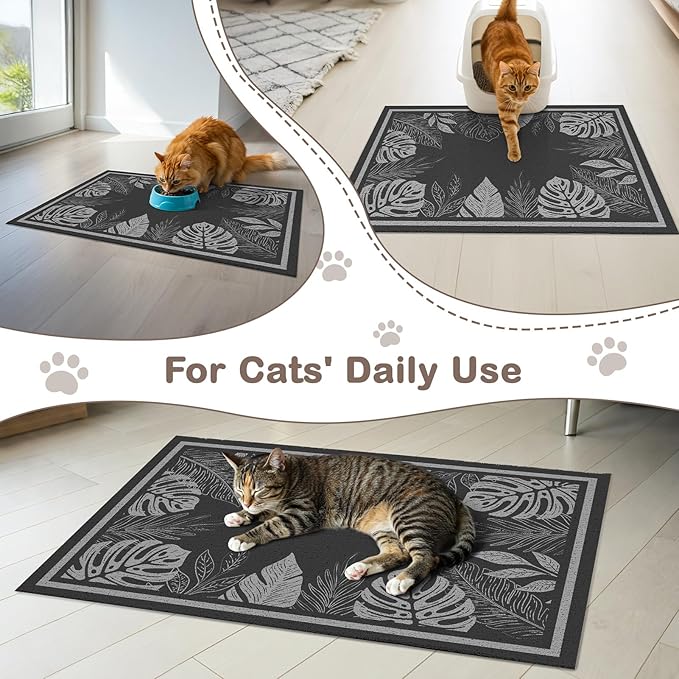 Unicorn Catcher 33x22 inches Cat Litter Mat Non-Slip Bottom Litter Box Mat - Image 7