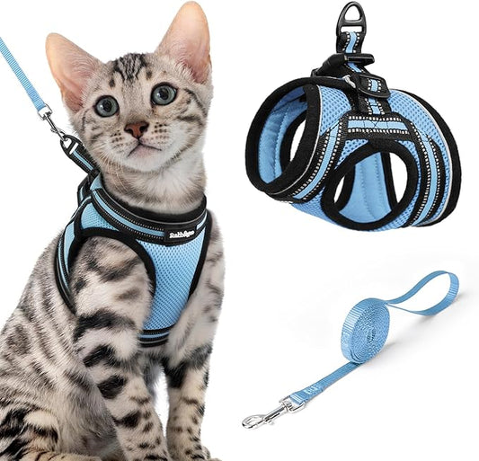 rabbitgoo Cat Harness and Leash, Step-in Escape Proof Kitten Harness Set by rabbitgoo