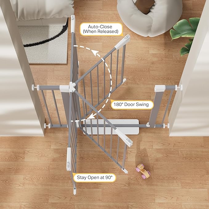Cumbor 29.7-40.6" Baby Gate for Stairs, Mom's Choice Awards Winner-Dog Gates - Image 4