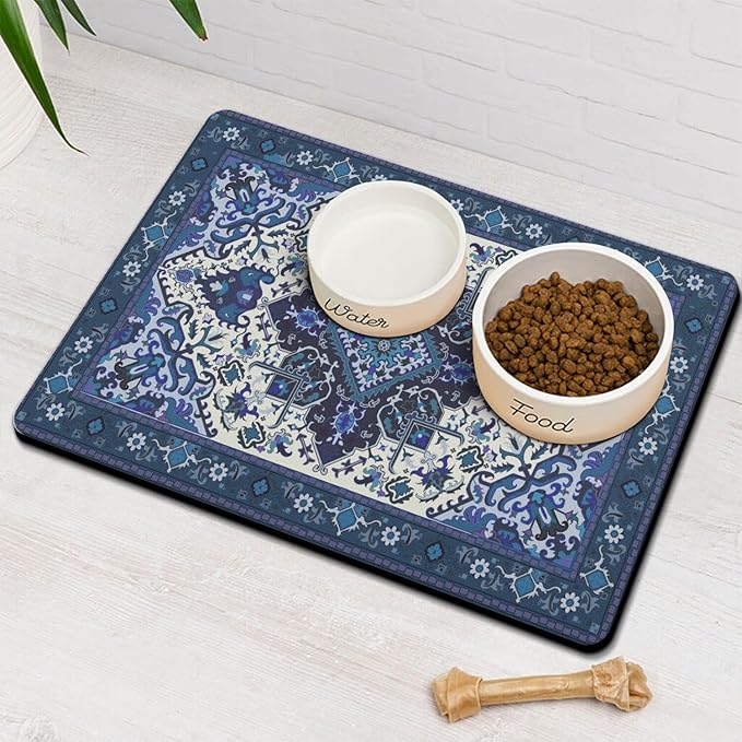 Pet Feeding Mat for Floors Waterproof Dog Mat for Food and Water Absorbent - Image 8