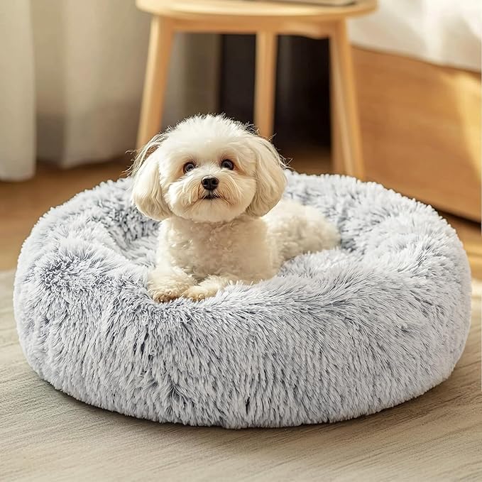JOLLYVOGUE 23" Dog & Cat Bed, Calming Anti-Anxiety Pet Bed by JOLLYVOGUE