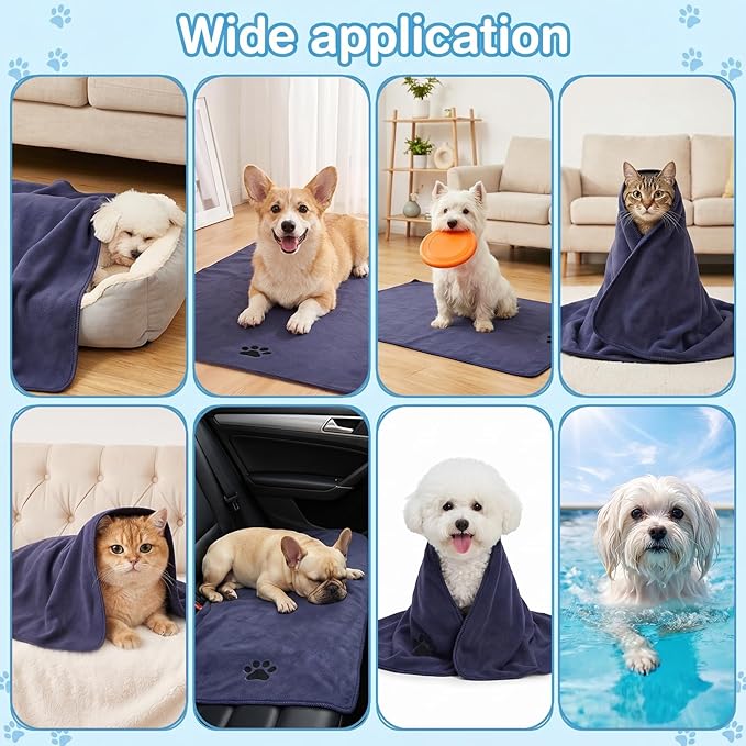 2PCS Dog Bath Supplies, Dog Bath Gloves | Dog Towels 32'' X 16'', Super - Image 6