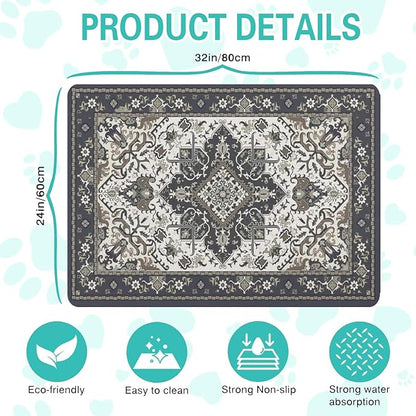 Pet Feeding Mat for Floors Waterproof Dog Mat for Food and Water Absorbent - Image 5