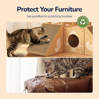 DIY Cardboard Cat House, Scratching Pad, Tunnel & Playhouse - Image 6