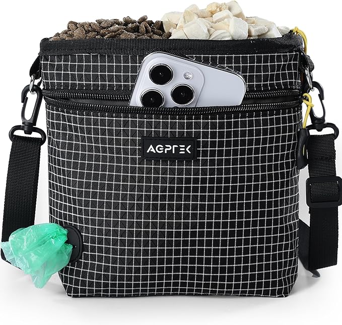 AGPTEK Dog Treat Pouch, Magnetic Dog Walking Pouch by AGPTEK