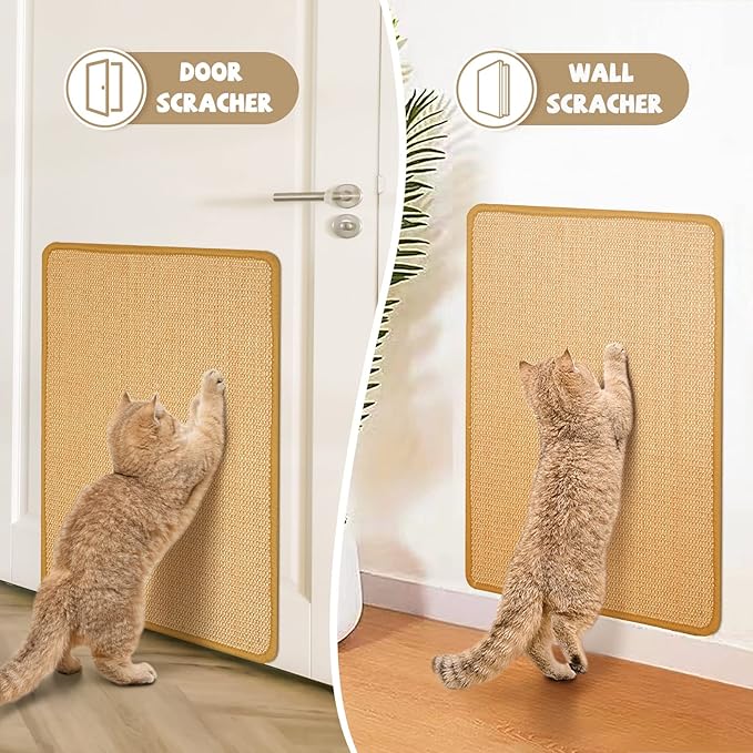 Graciadeco Carpet Cat Scratching Mat Sisal, 2 Packs Sisal Fabric Large 23.6" x - Image 6