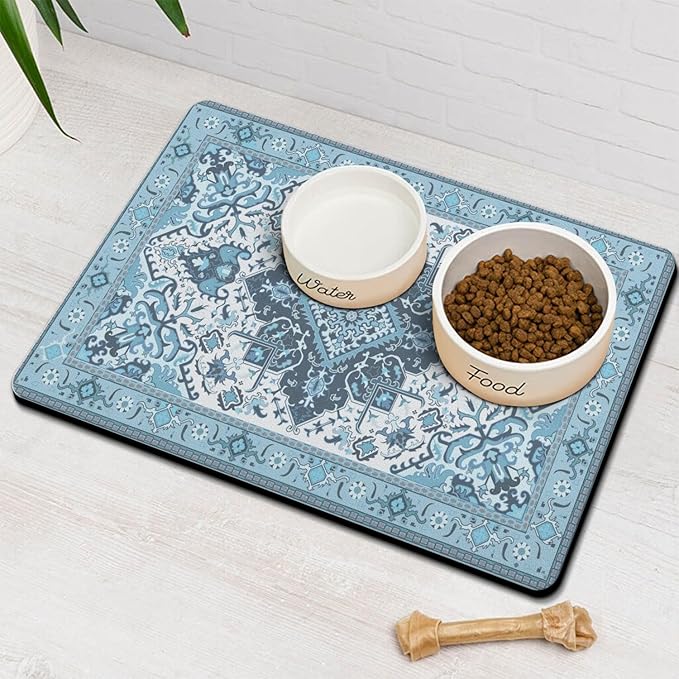 Pet Feeding Mat for Floors Waterproof Dog Mat for Food and Water Absorbent - Image 8