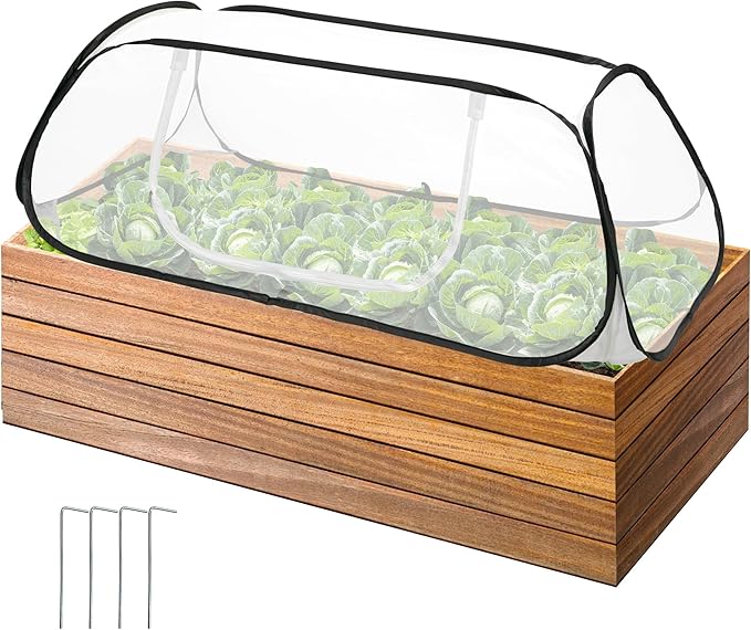 45" x 22" x 16" Pop Up Garden Rows Plants Cover, Raised Garden Beds Vegetable by PurpleStar