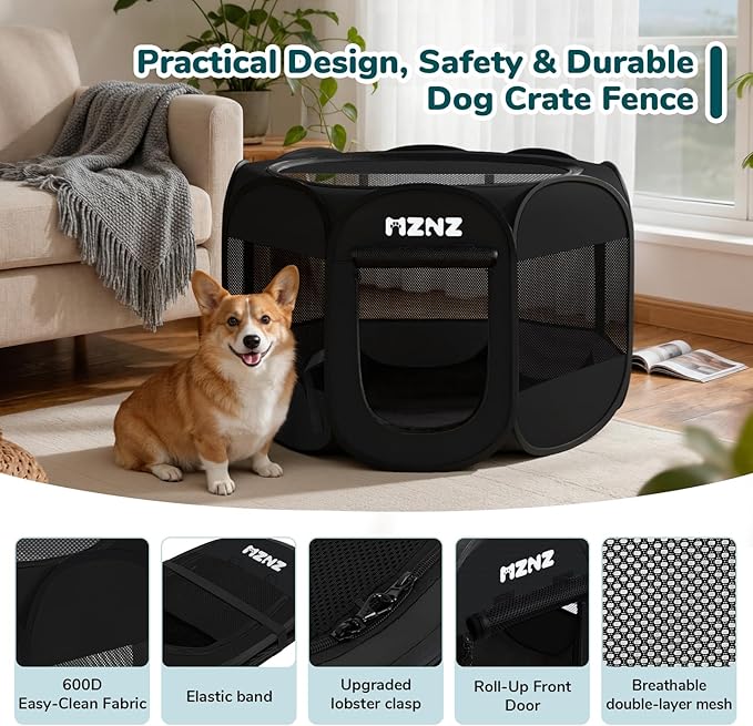 Dog Cat Playpen, Portable Puppy Pet Crate Indoors - Image 7
