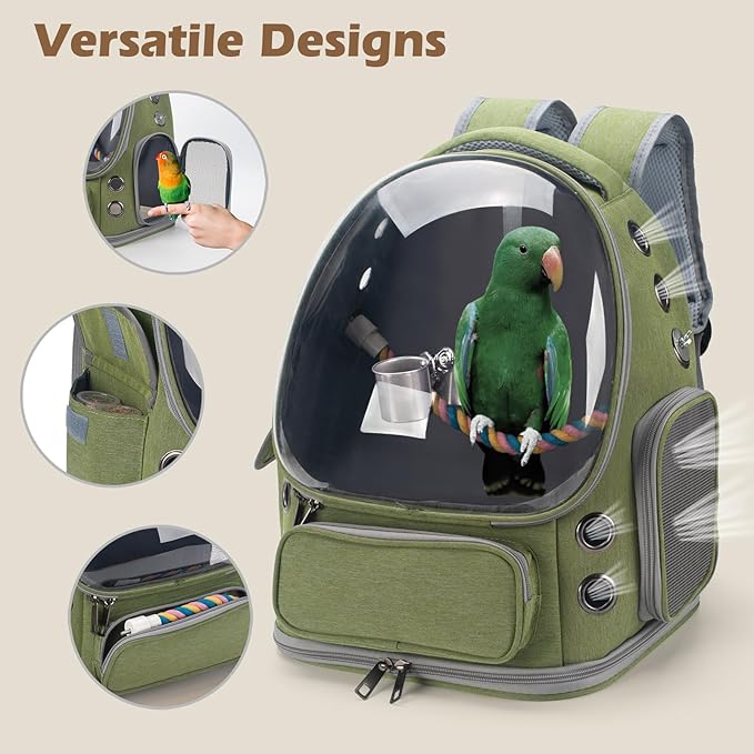 Bird Backpack Carrier Travel Cage - Image 7