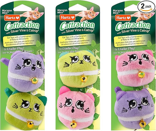Cattraction with Silver Vine & Catnip Macaron Mice by Hartz