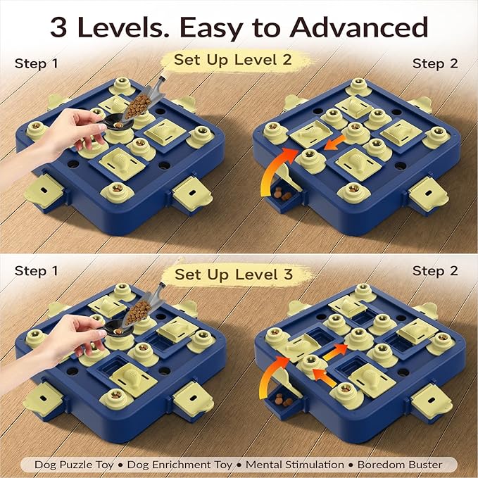 KADTC Dog Chess Puzzle Toy, Large Size, 3 Levels of Step-by-Step Challenge - Image 5