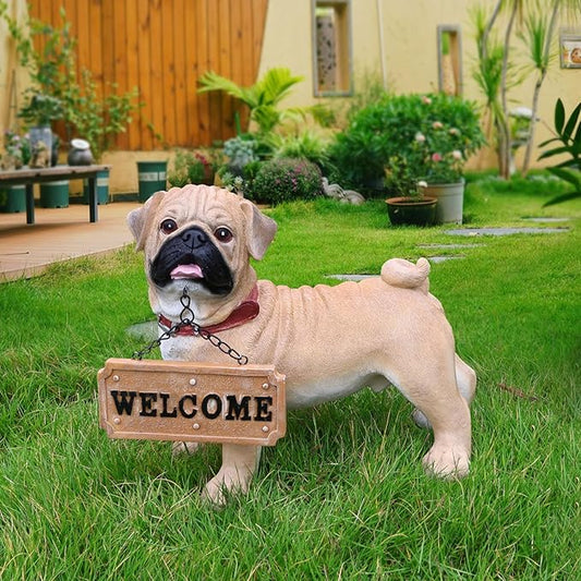 Pug Dog Garden Statue by Sprgarde