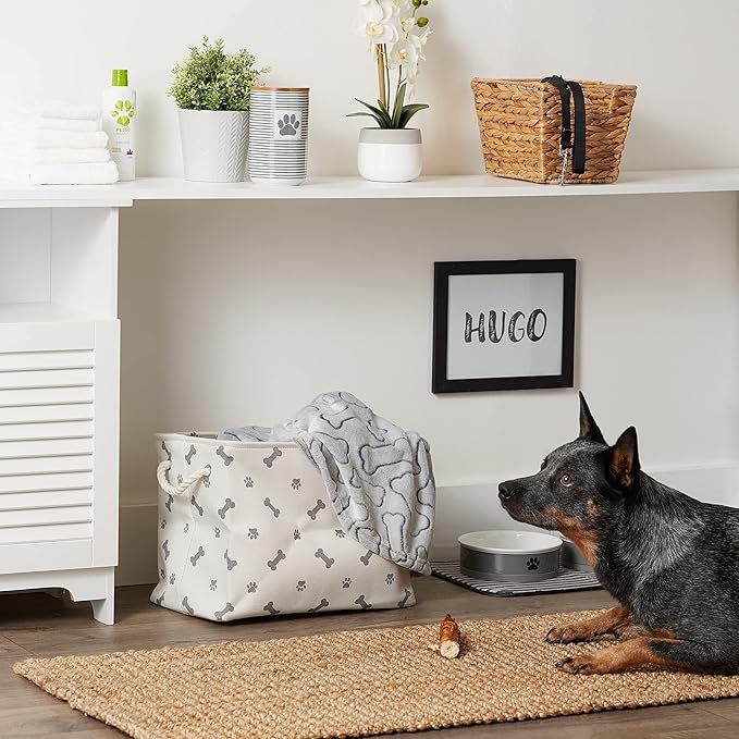 Bone Dry Pet Storage Collection Paw and Bone Print, Small Rectangle - Image 6
