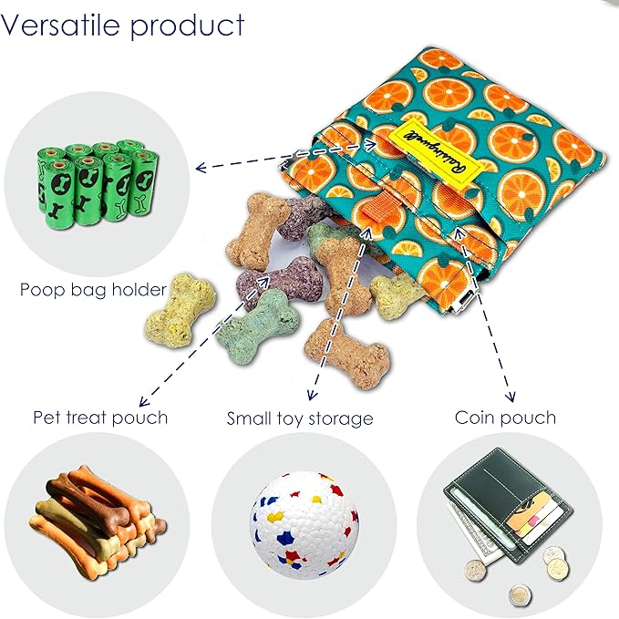 Dog Treat Pouch, Cotton Pocket Sized Training Holder, Hand Free Walking Funny - Image 4