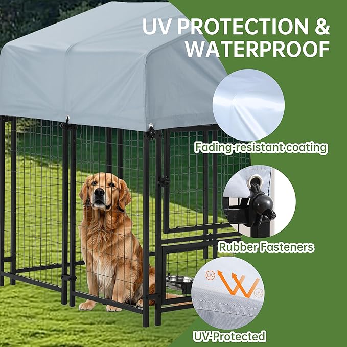 Outdoor Dog Enclosure Heavy Duty Dog Kennel House Mesh Dog Big Cage Pet Kennel - Image 3